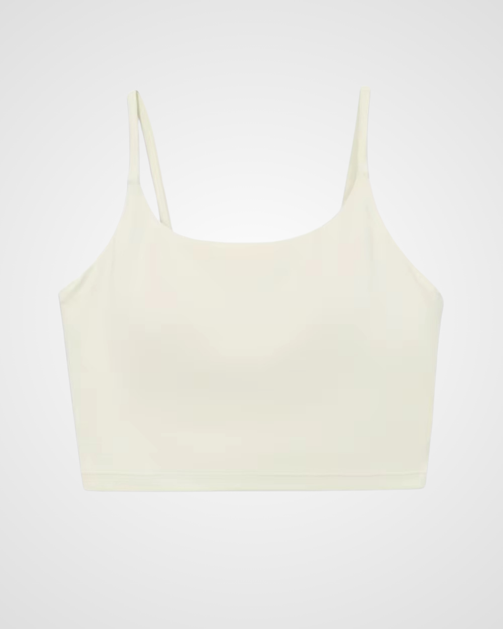 seamless cropped activewear top flat lay dream cream nuude