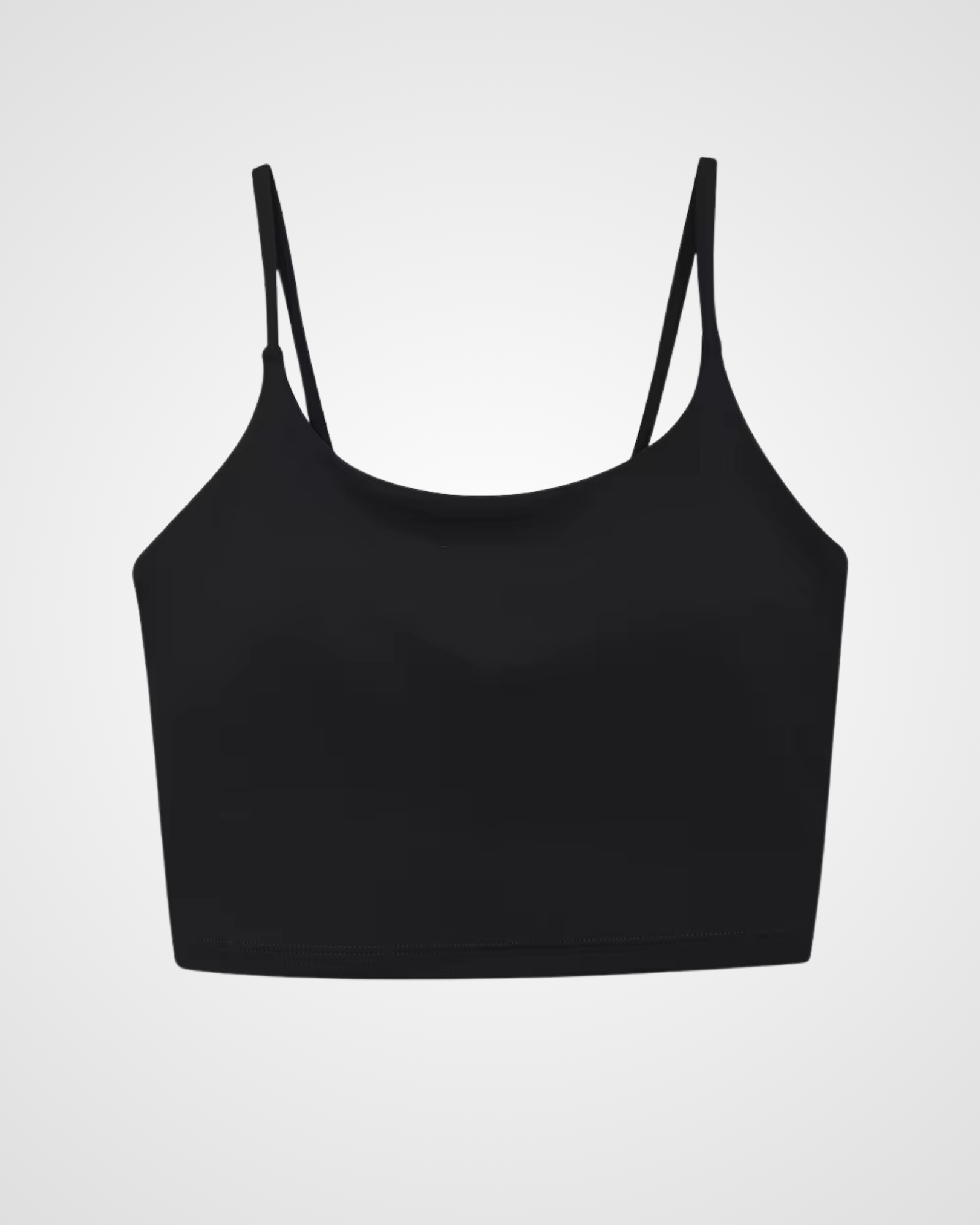 seamless cropped activewear top flat lay espresso martini nuude