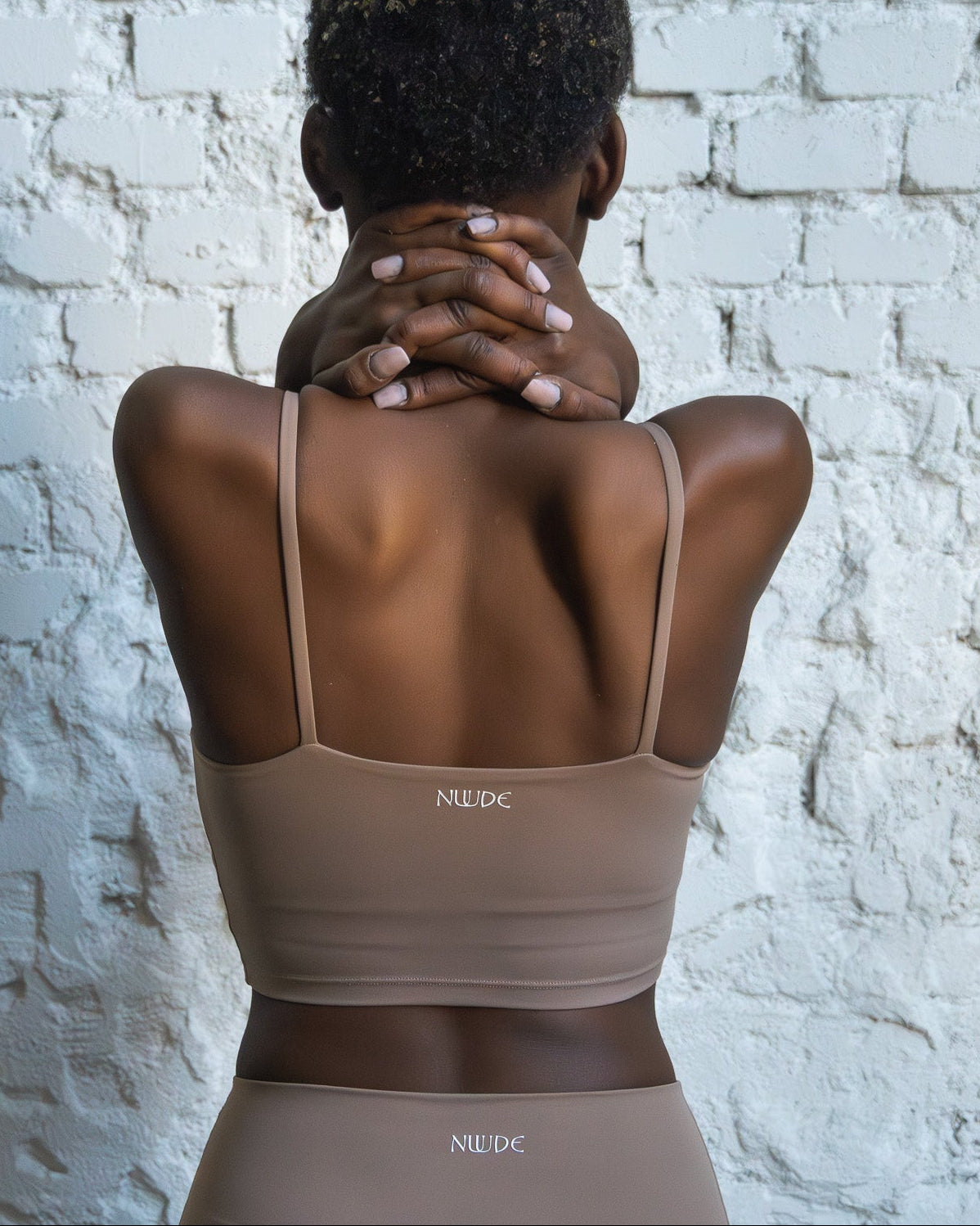 seamless cropped activewear top scoop back hazlebutt nuude