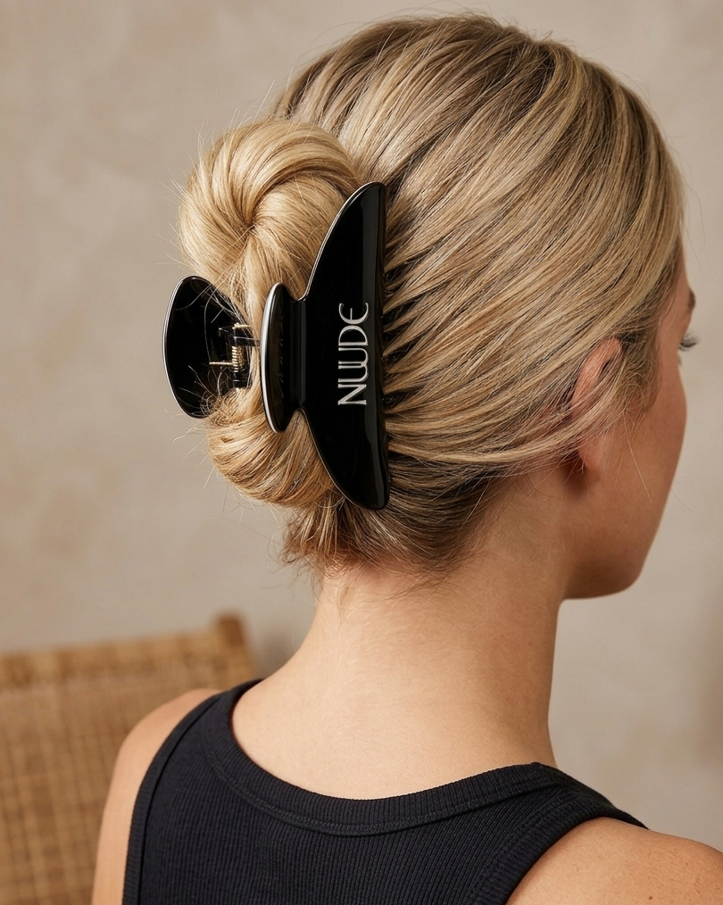 Studio Claw Clip styled in Espresso Martini