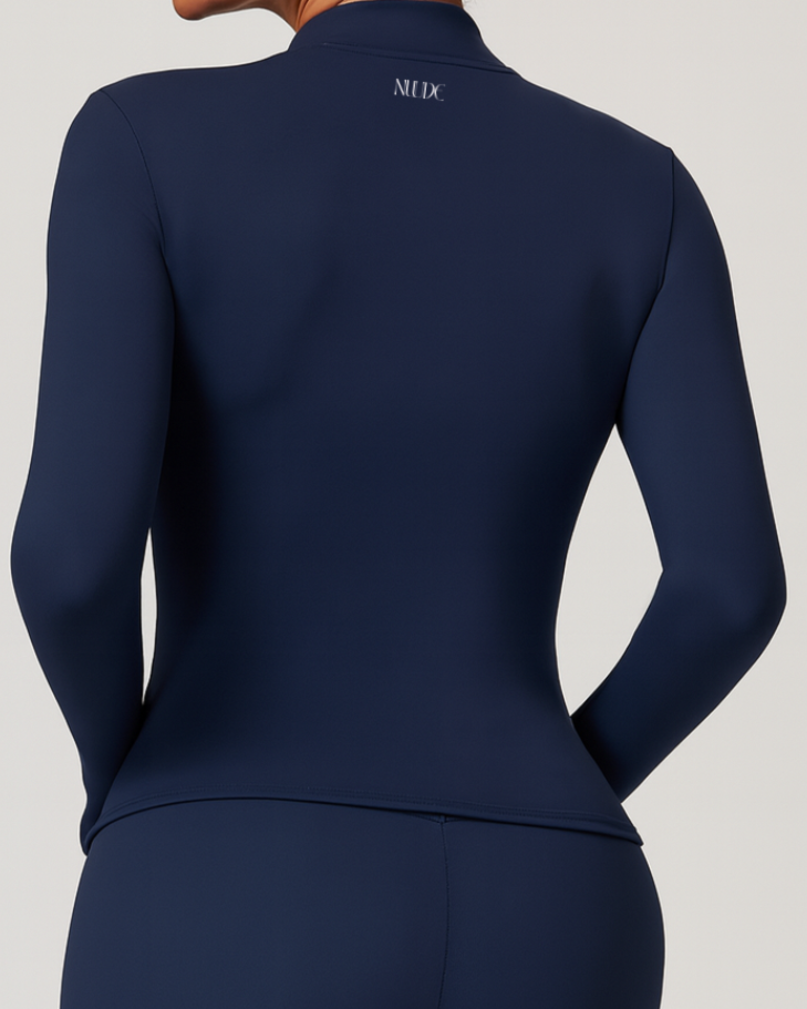 Bare Zip-Up Jacket | Navy Blue