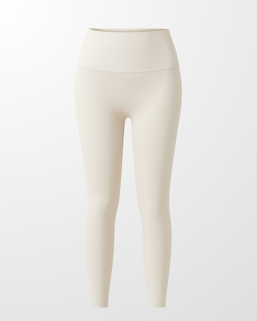 seamless high waisted leggings flat lay dream cream nuude